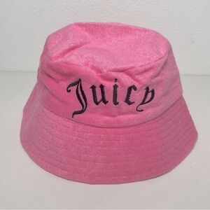 Juicy Couture Hot Pink Bucket Hat terry pool summer y2k barbiecore